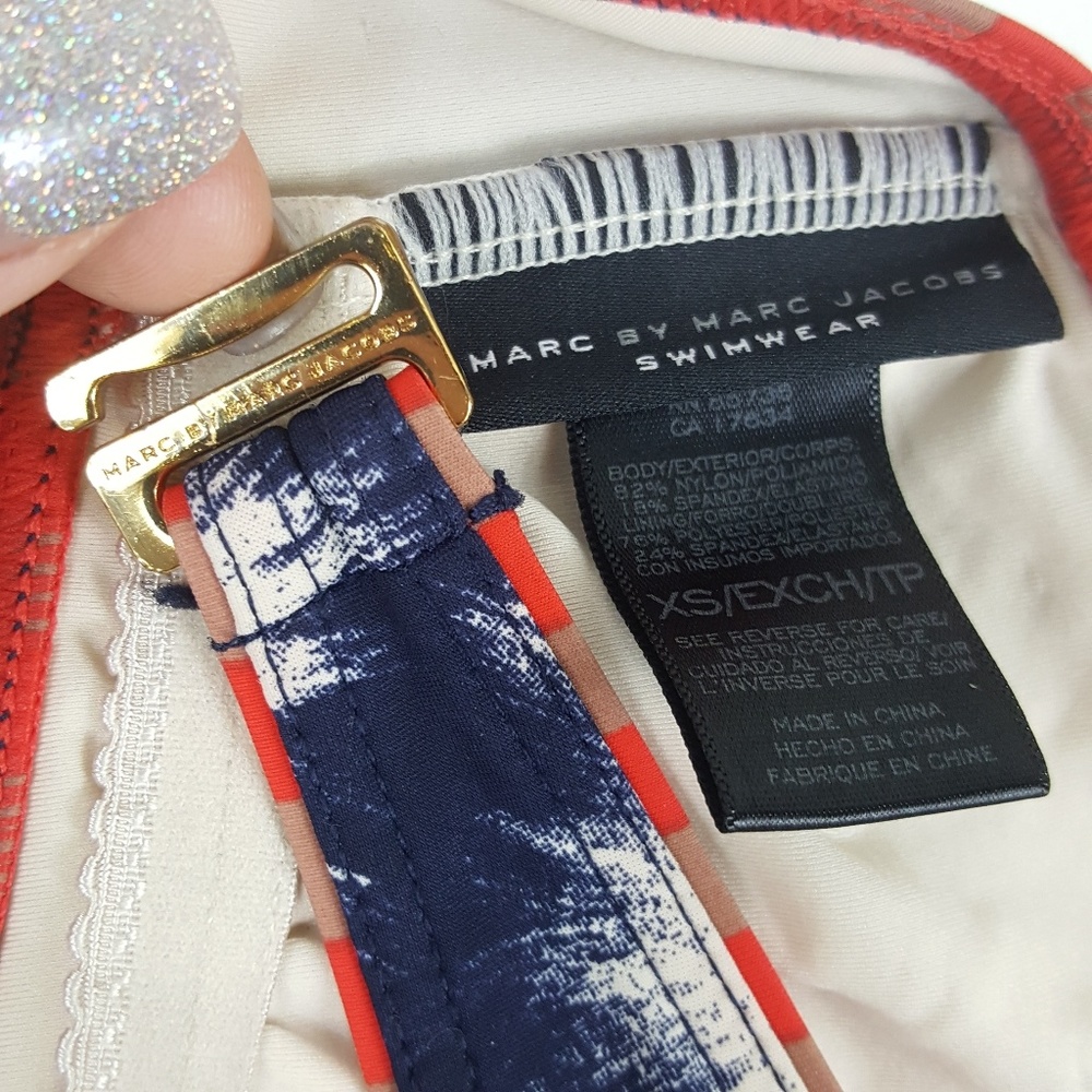 Marc by Marc Jacobs Fireworks Sparks Bathing suit bikini Beach Pool Designer XS - Picture 7 of 8
